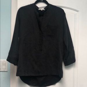 Sandro black washed silk blouse sz 1 or S